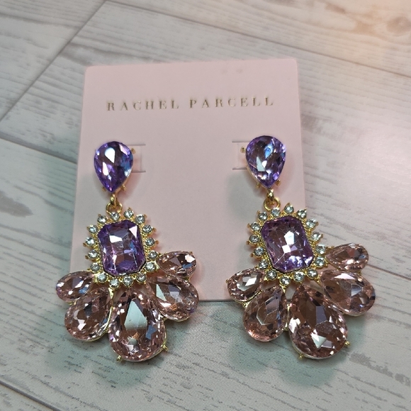 Rachel Parcell Lavender and Blush Drop Earrings - Picture 3 of 5